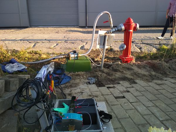 lokalizacja trasy wodociągu z tworzywa PE